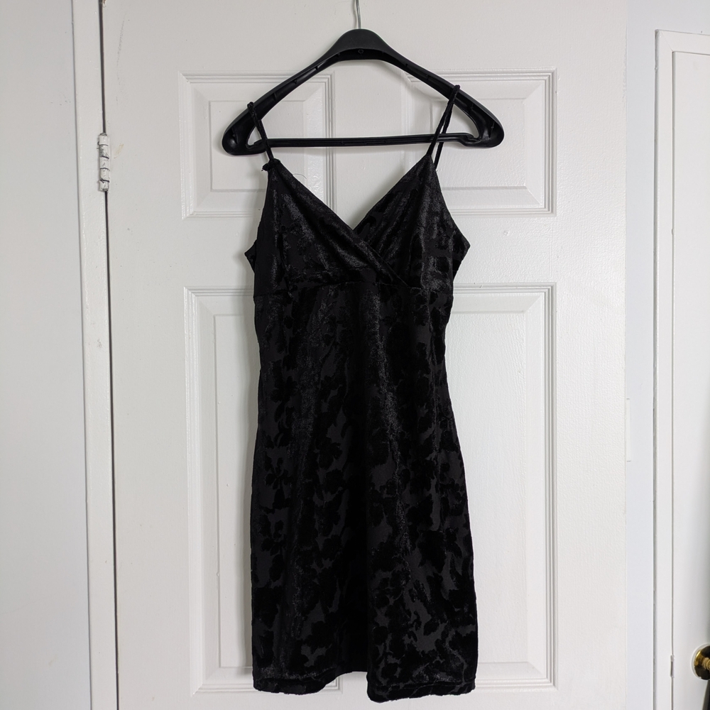 Dynamite Black Floral Mini Dress